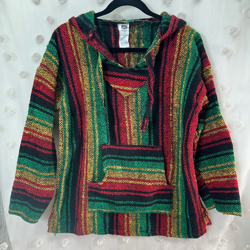 San Jose Women’s Multicolor Striped Baja Hoodie Size Medium